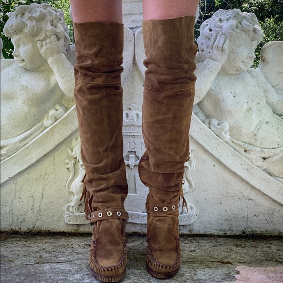 El Vaquero Crudelia Leather Wedge Moccasin Boot - Picture 3 of 9